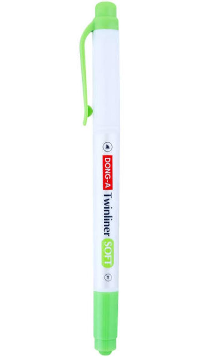 Dong-A Twinliner Soft Fosforlu Kalem Çimen Yeşili No:41