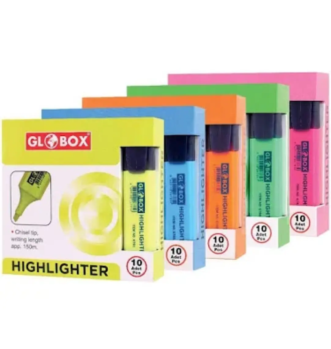 Globox Highlighter Fosforlu Kalem 10'lu