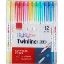 Dong-a Twinliner Soft Fosforlu Fırçalı 12 Adet Set