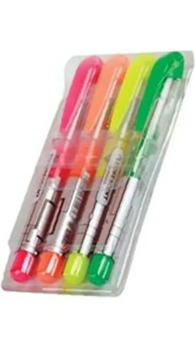 Mikro Ah601-4 Fosforlu Kalem 4 Renkli Set