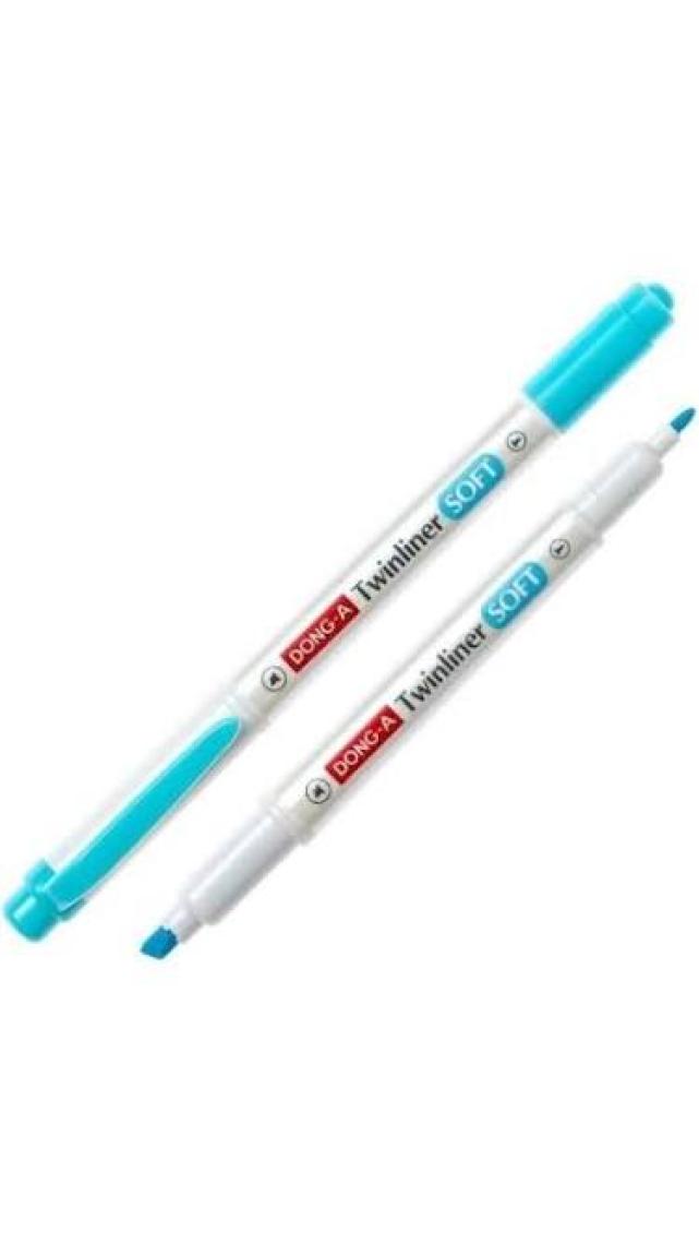 Dong-A Twinliner Soft Fosforlu Kalem Gök Mavi No:37