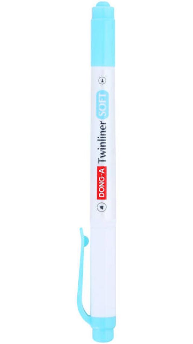 Dong-A Twinliner Soft Fosforlu Kalem Gök Mavi No:37