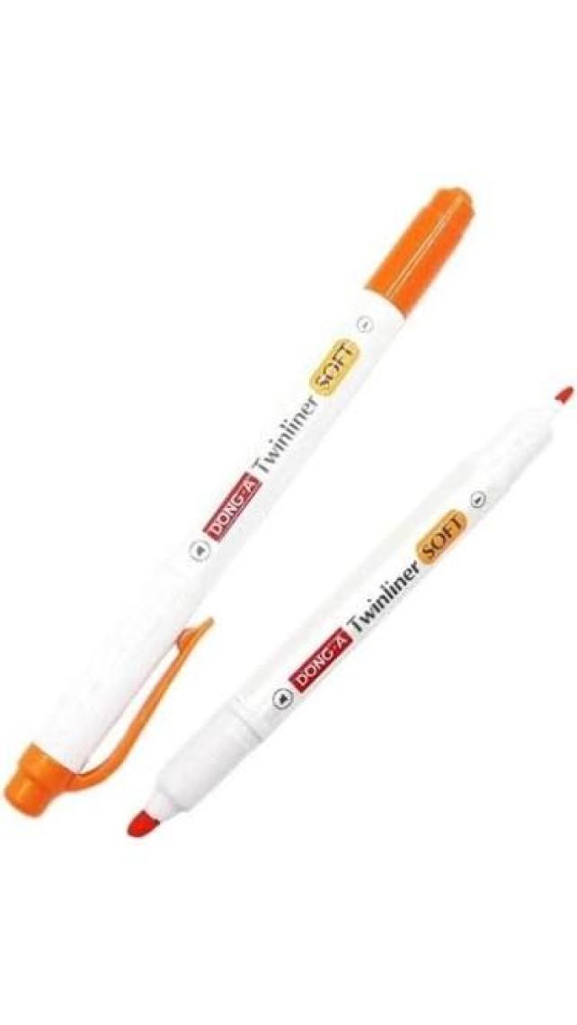 Dong-A Twinliner Soft Fosforlu Kalem Turuncu No:08