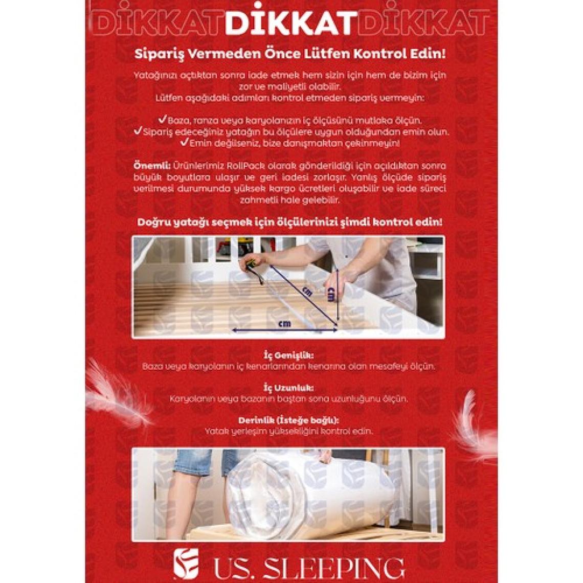 Us. Sleeping Full Ortopedik Bamboo Ped Yatak Şiltesi (7Cm) 140X200