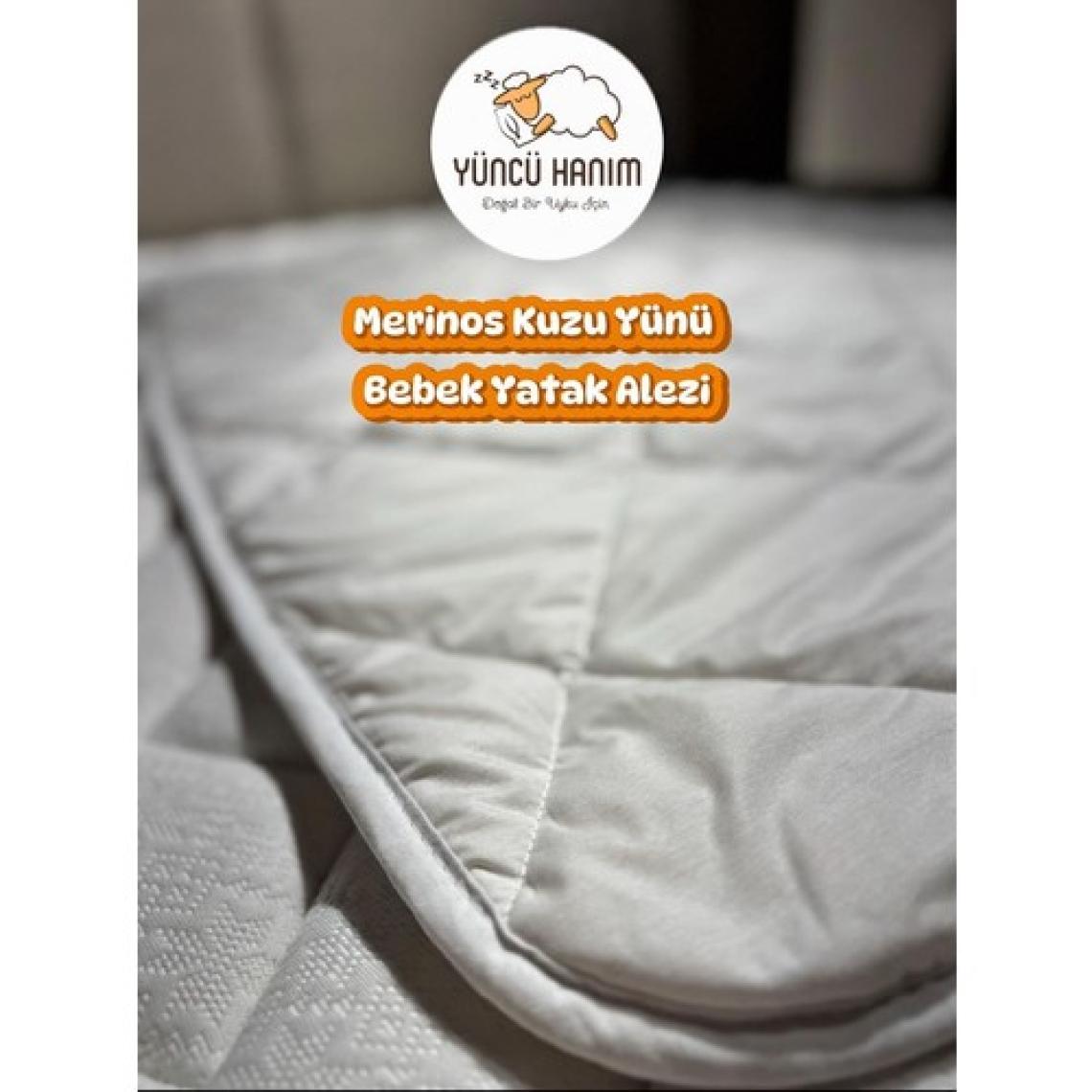Merinos Kuzu Yünü Bebek Yatak Pedi, Yatak Koruyucu, Yatak Şiltesi (%100 Merinos Kuzu Yünü)