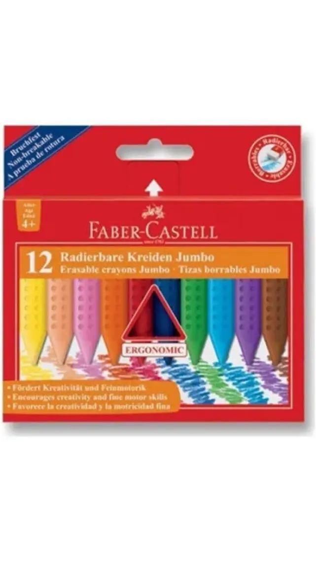 Faber-Castell Grip Jumbo Mum Boya 12 Renk