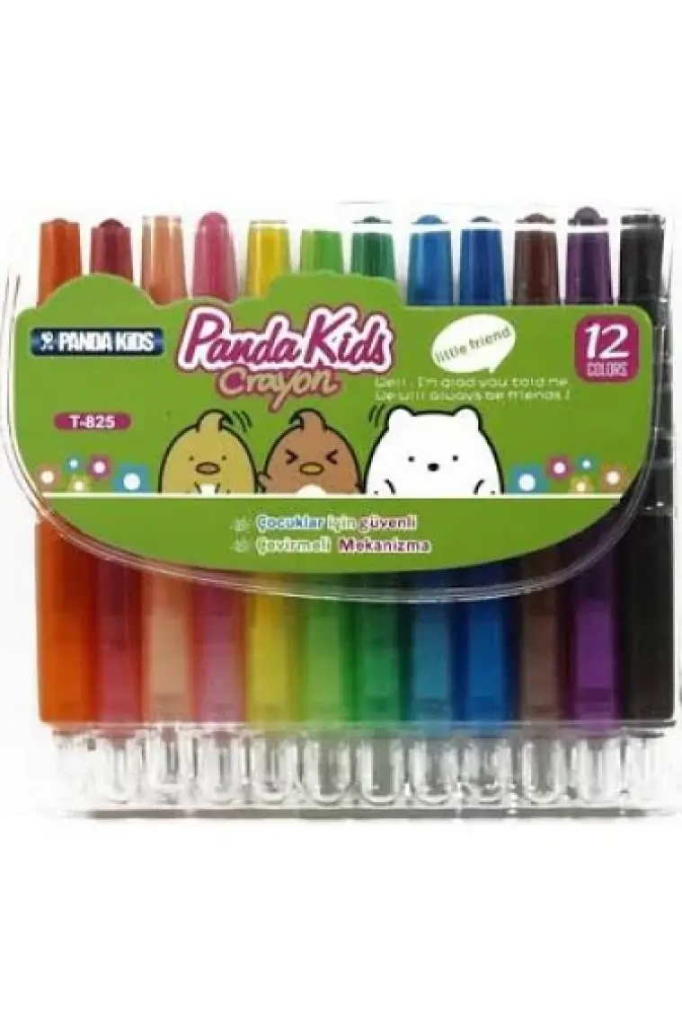 Panda Kids Çevirmeli Mum Boya