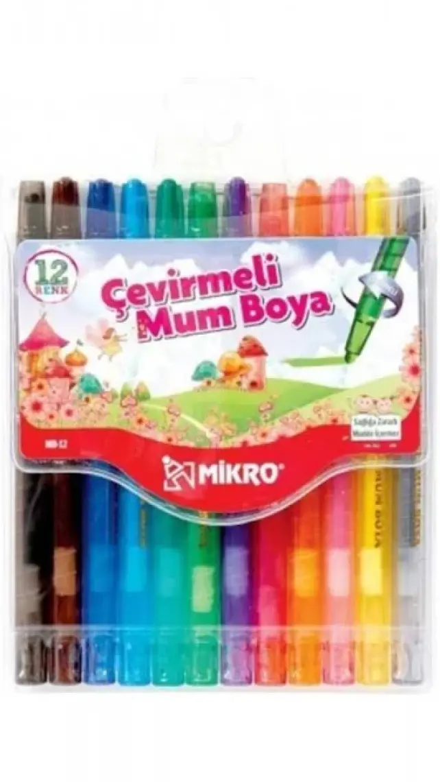 Mikro Cevirmeli Mum Boya 12'Li