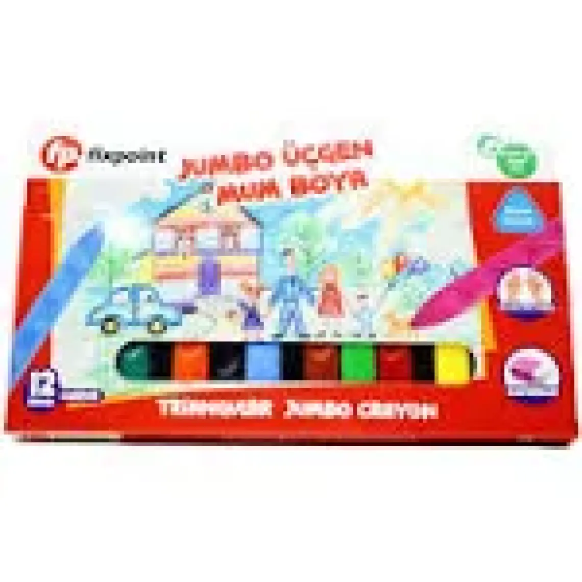 Fixpoint Jumbo Üçgen Mum Boya 12 Renk (P-2138)
