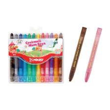 Mikro Mb-13 Çevirmeli Mum Boya 12 li Kısa