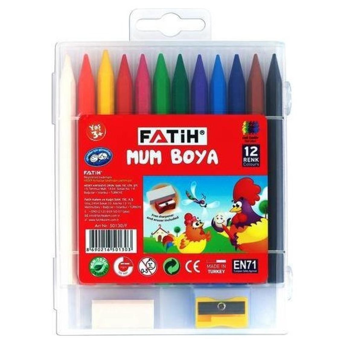 Fatih 12 Renk Uzun Crayon (Mum Boya)