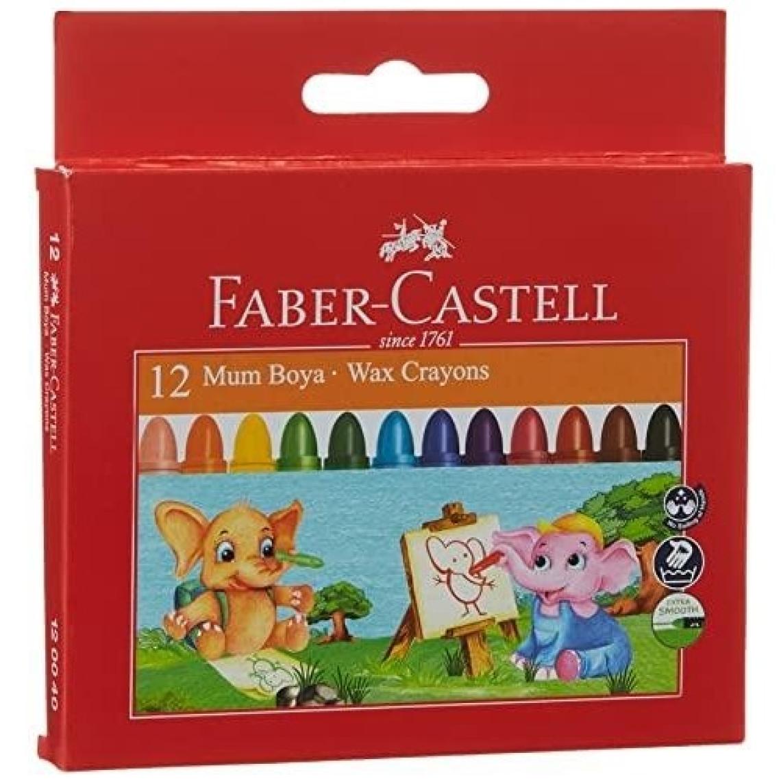 Faber-Castell 5281120040000 Süper Yıkanabilir Mum Boya 12R