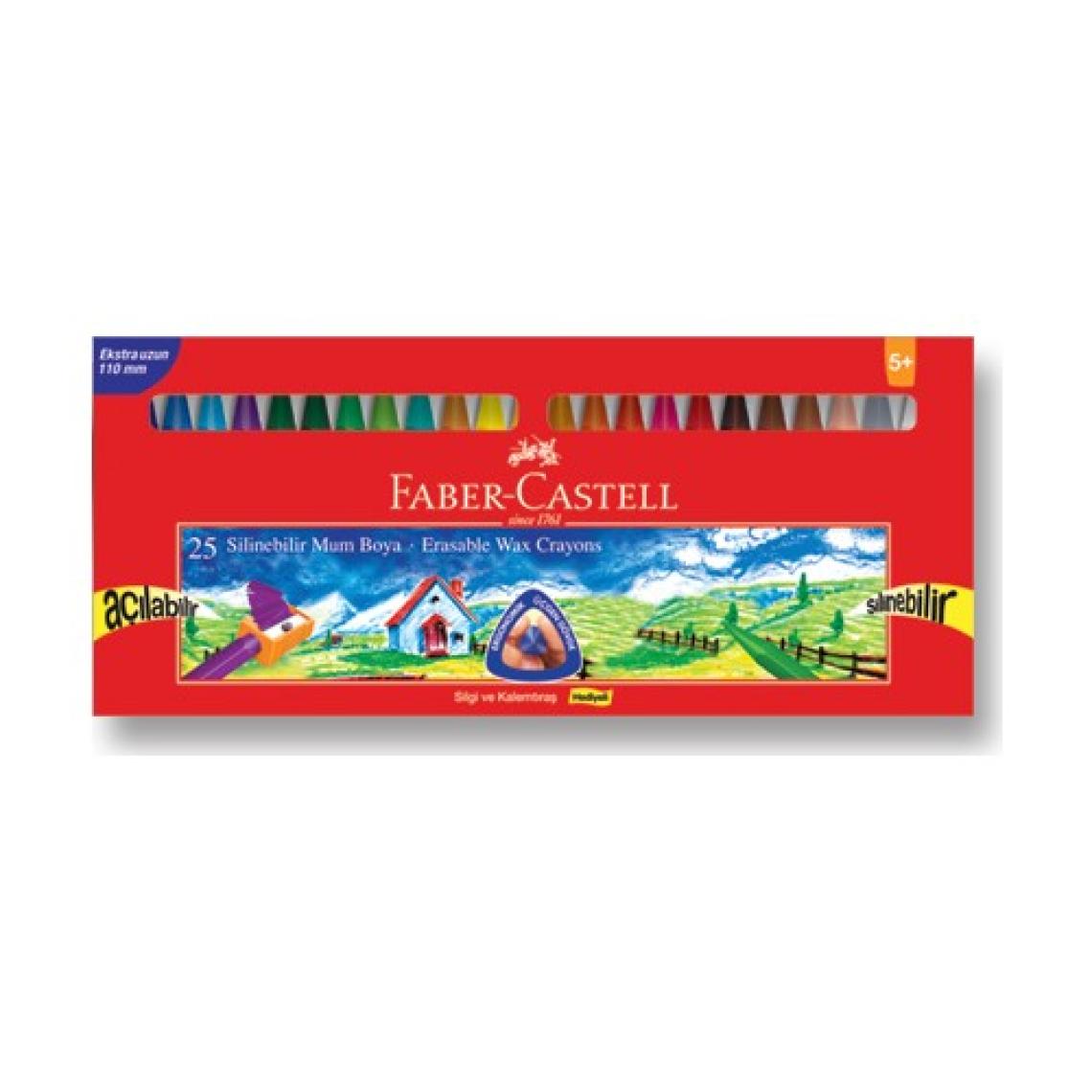 Faber-Castell Silinebilir Mum Boya 25 Renk