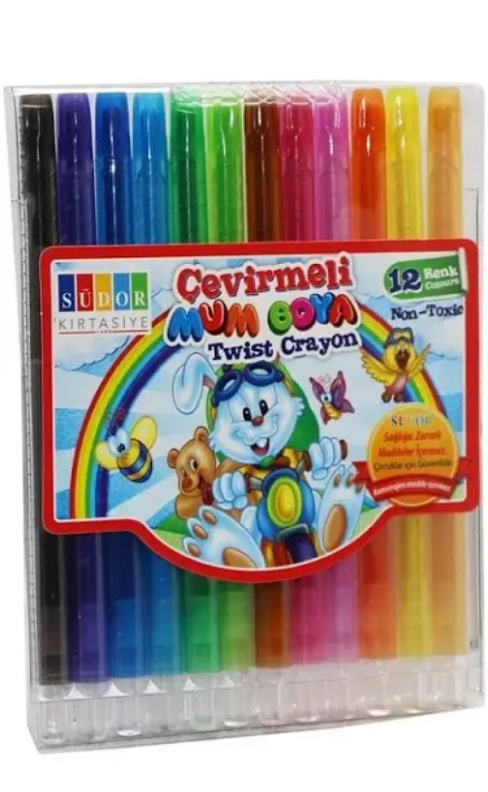 Südor Çevirmeli Mum Boya Set 12  Li        --YB08