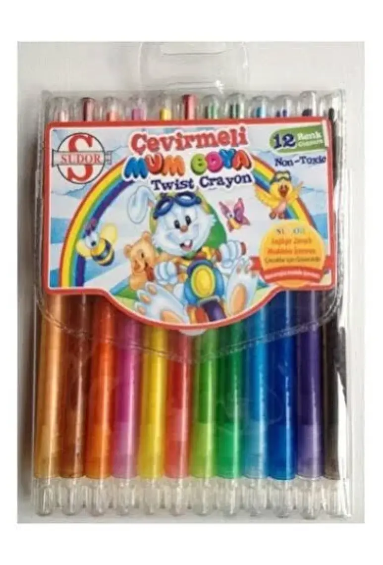 Südor Çevirmeli Mum Boya Set 12  Li        --YB08