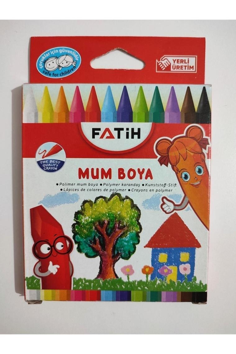 Mum Pastel Boya Polymer Crayons Kısa 12 Renk 50110/f