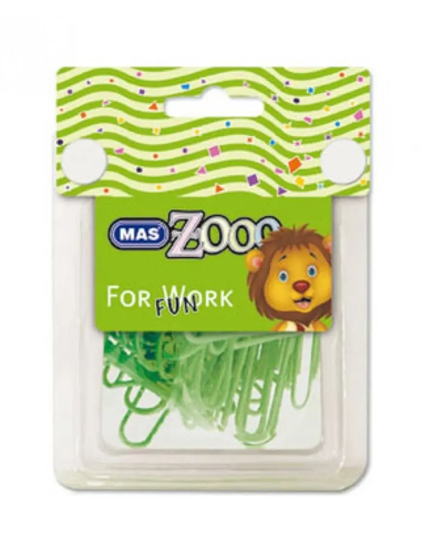 Mas Colors Seffaf Dörtgen Kutuda Plastik Kapli Ataş No:3 Yesil 610