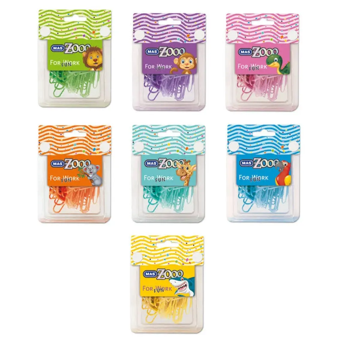 Mas Colors Seffaf Dörtgen Kutuda Plastik Kapli Ataş No:3 Yesil 610