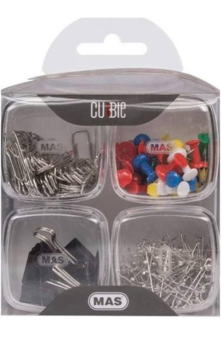 Mas 1282 Ataş + Toplu İğne + Harita Çivisi + Kıskaç(Klips) Cubbie
