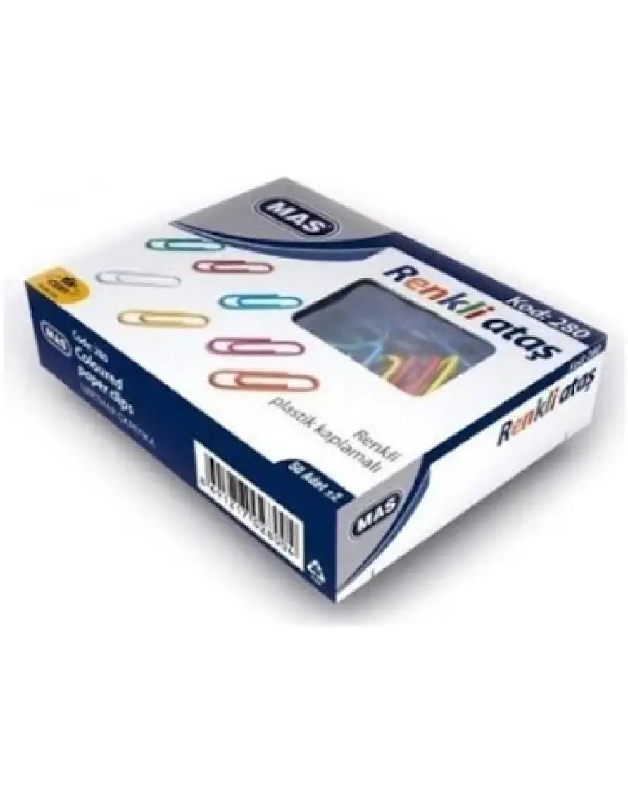 Mas 280 28 Mm Pvc Kaplı Renkli Ataş (50 Adet)