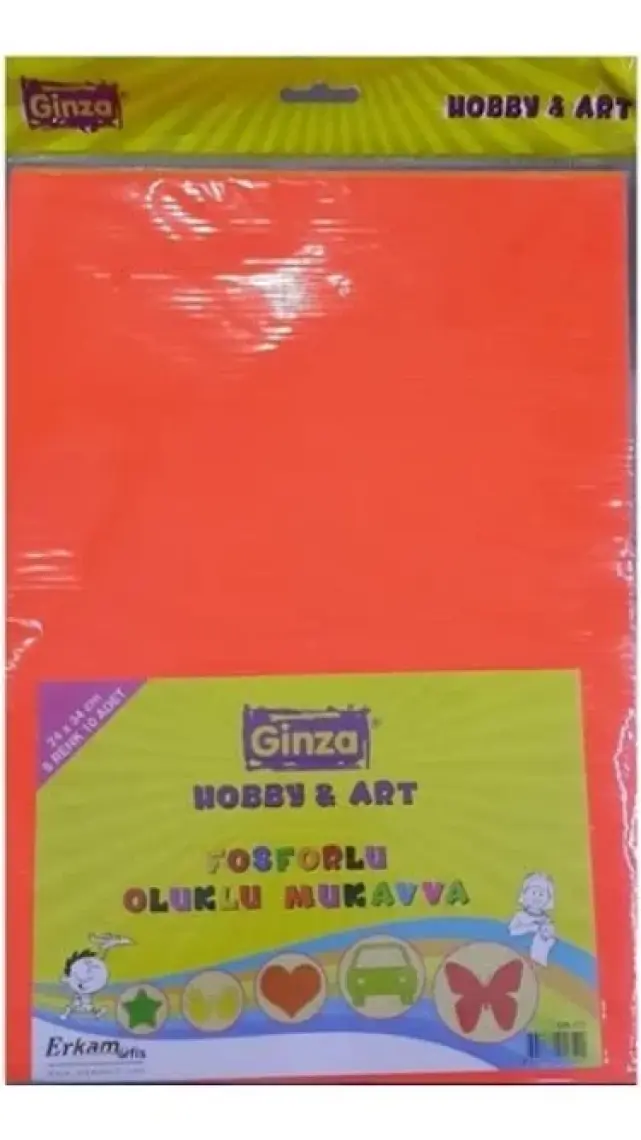 Ginza Fosforlu Oluklu Mukavva 24X34Cm 10 Lu Paket