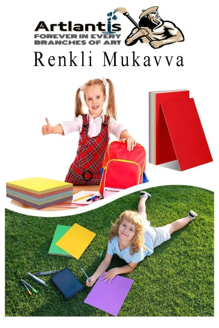 Artlantis Renkli Mukavva 6 Renk 35X50 cm 1 Paket Sert Renkli Karton 1.0 mm Okul Okul Öncesi Anasınıfı Hobi Etkinlik