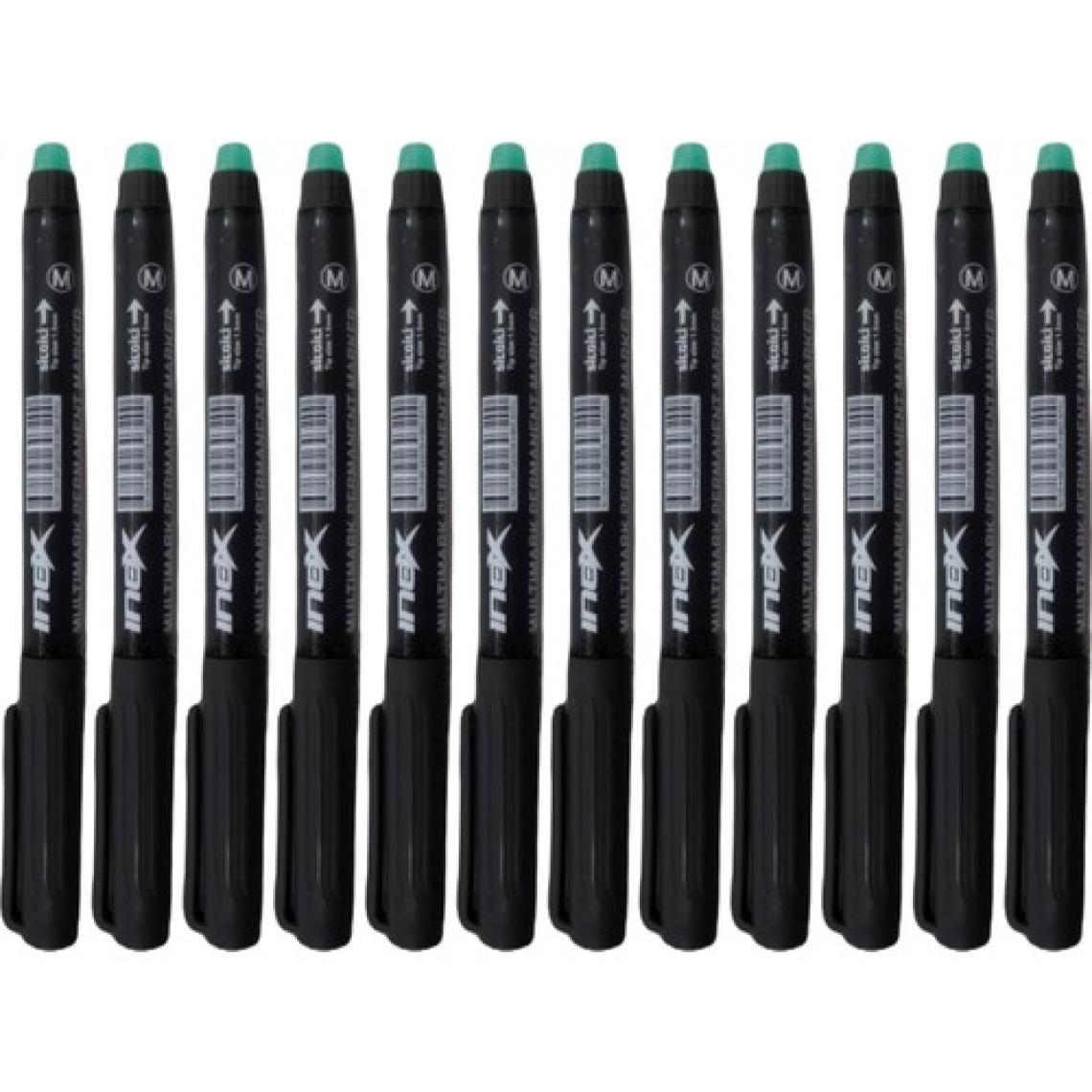 Inox CD Kalemi Silgili M Uç 1.5mm 12'li Siyah