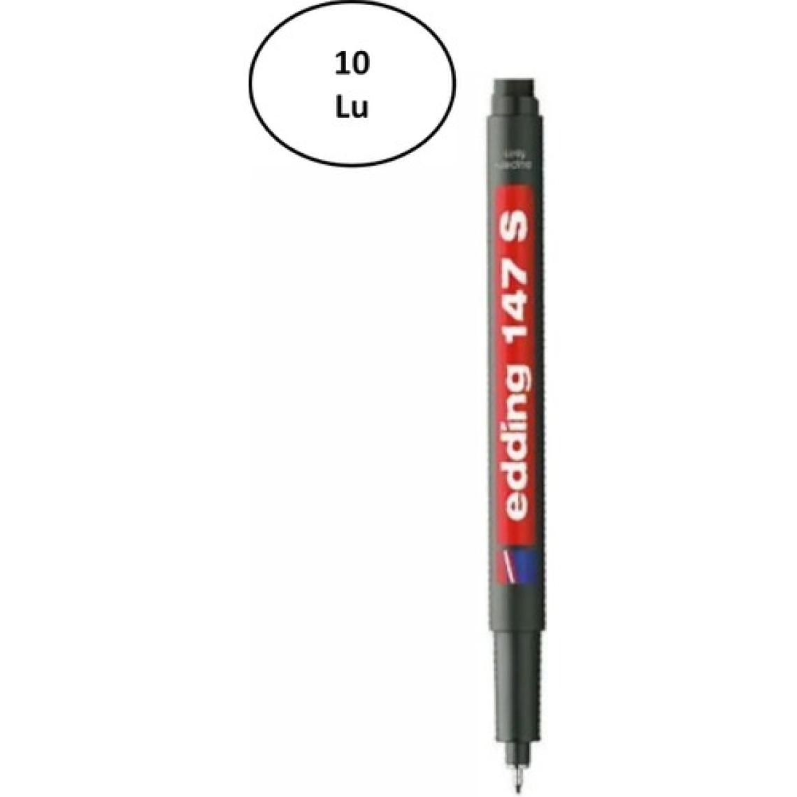 Lisinya Edding E-147 S Asetat Kalemi Silgili Siyah 10 Lu - Lisinya