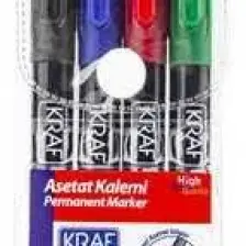 Kraf 270S Silgili Asetat Kalemi 4 Renk Set