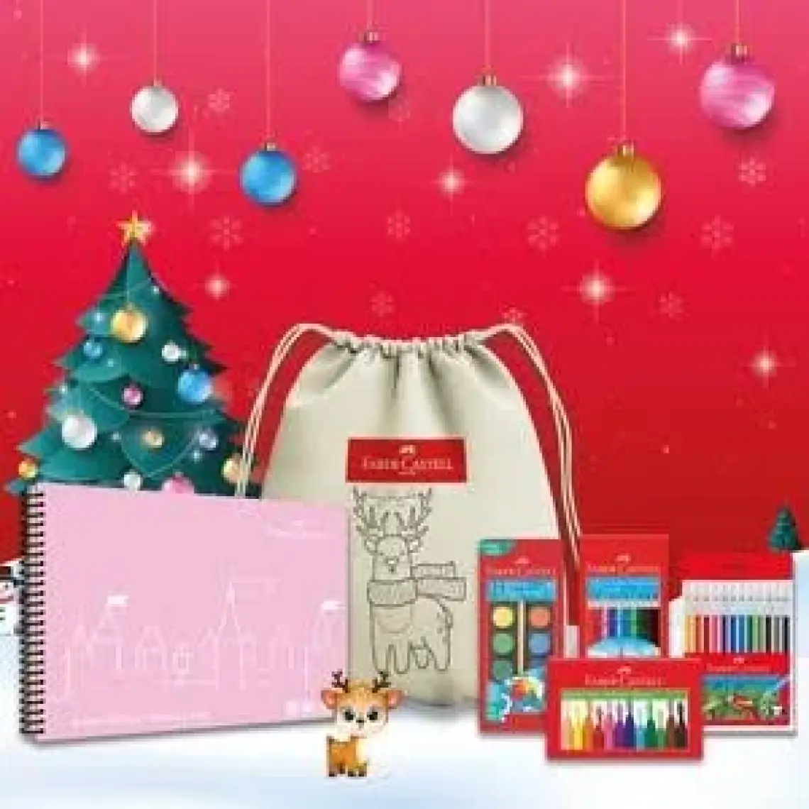 Faber-Castell 4'lü Boya Seti + Resim Defteri
