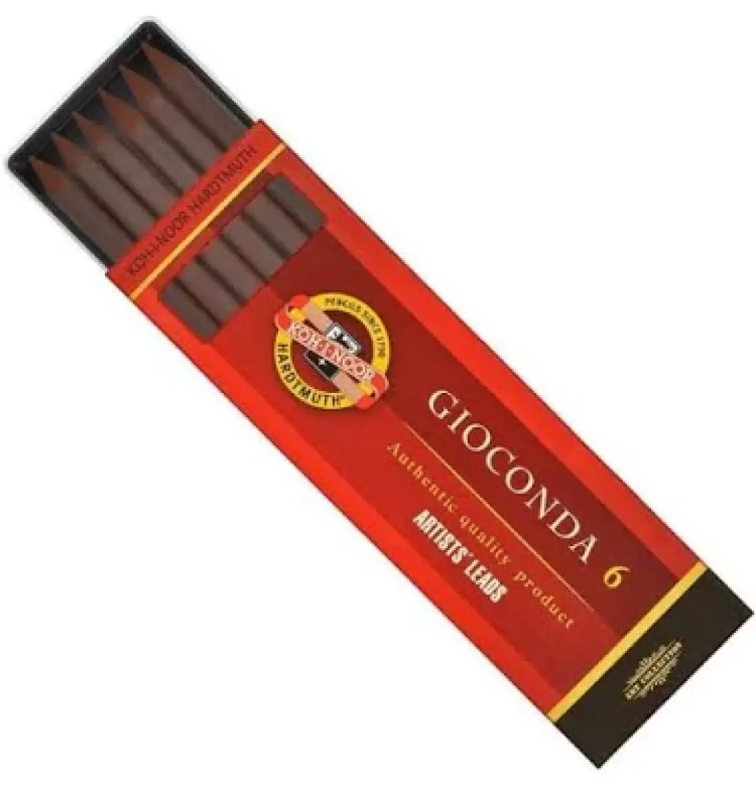 Koh-i-Noor Kohinoor Gioconda Grafit Uç 5.6 x 120 mm 6'lı 4378 Koyu Kahverengi Sepya