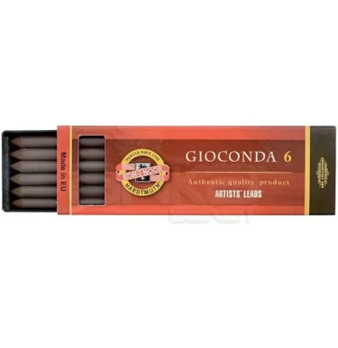 Koh-i-Noor Kohinoor Gioconda Grafit Uç 5.6 x 120 mm 6'lı 4378 Koyu Kahverengi Sepya