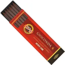 Koh-i-Noor Kohinoor Gioconda Grafit Uç 5.6 x 120 mm 6'lı 4378 Koyu Kahverengi Sepya