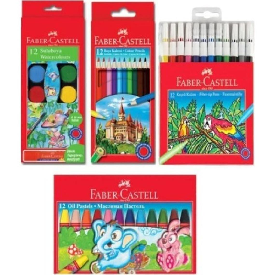Faber-Castell 4'lü Boya Seti + Resim Defteri
