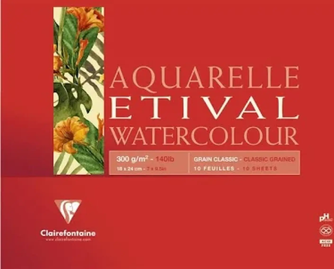 Clairefontaine Aquarelle Sulu Boya Blok 300Gr. 18X24Cm