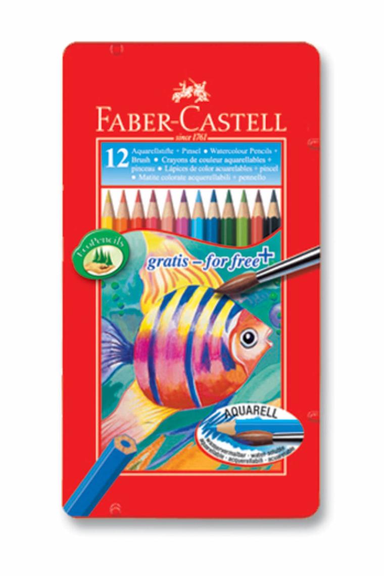 Faber-Castell Metal Kutu Aquarell Boya Kalemi 12 Renk