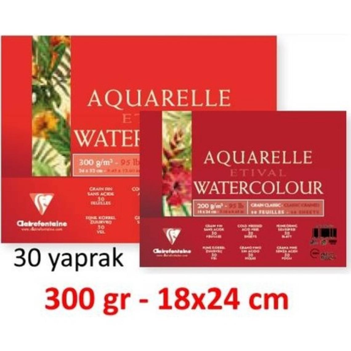 Clairefontaine Aquarelle Sulu Boya Blok 300Gr. 18X24Cm