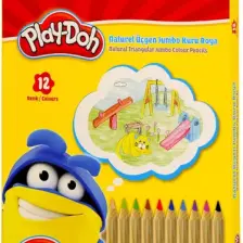 Play-Doh Ku009 12 Renk Natturel Jumbo Mini Kuru Boya