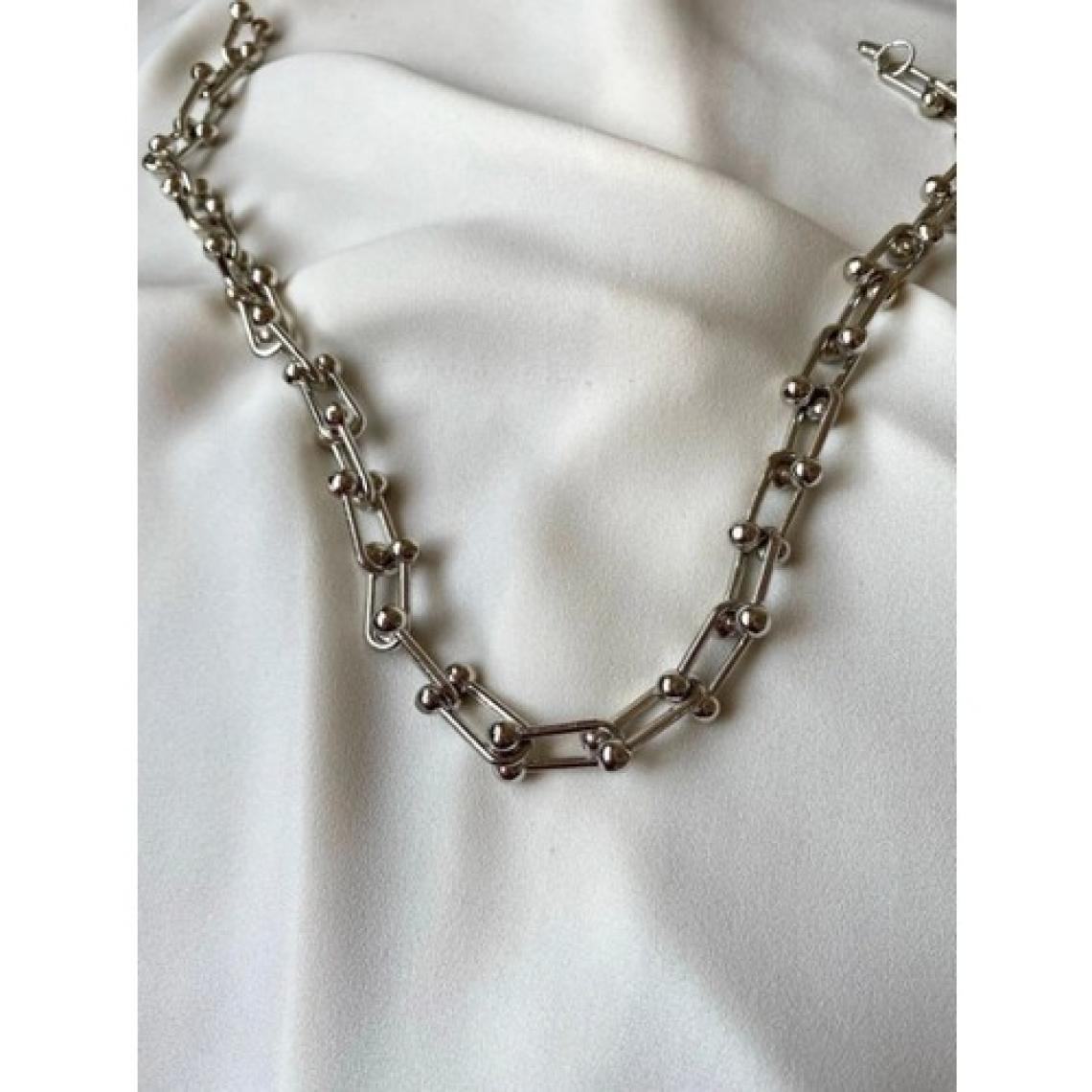 Modern Accessories Kadın Blanca Tifany Şık Gümüş Renk Zincir Kolye