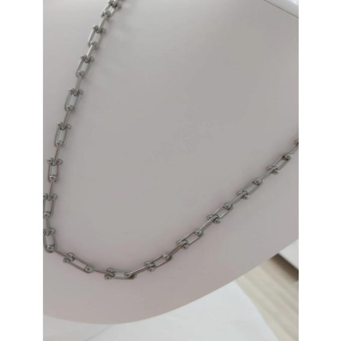 Modern Accessories Kadın Blanca Tifany Şık Gümüş Renk Zincir Kolye
