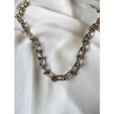 Modern Accessories Kadın Blanca Tifany Şık Gümüş Renk Zincir Kolye