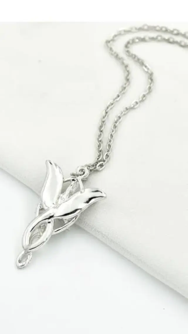 Gümüş Kaplama Akşam Yıldızı Evenstar- Arwen Kolye - M248