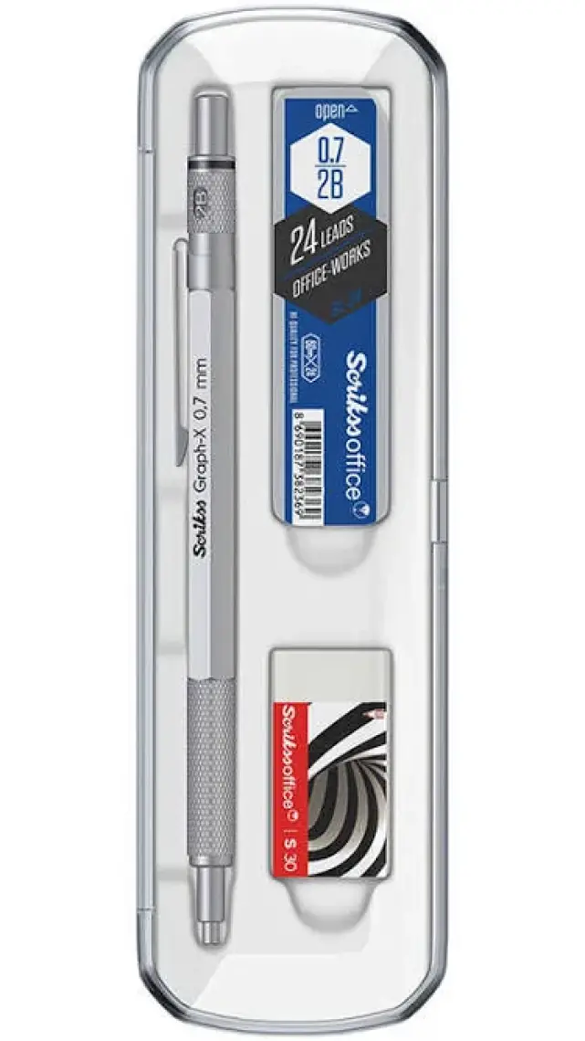 Scrikss Antrasit Graph-x 0.7 mm Kalem Silgi Uç Seti