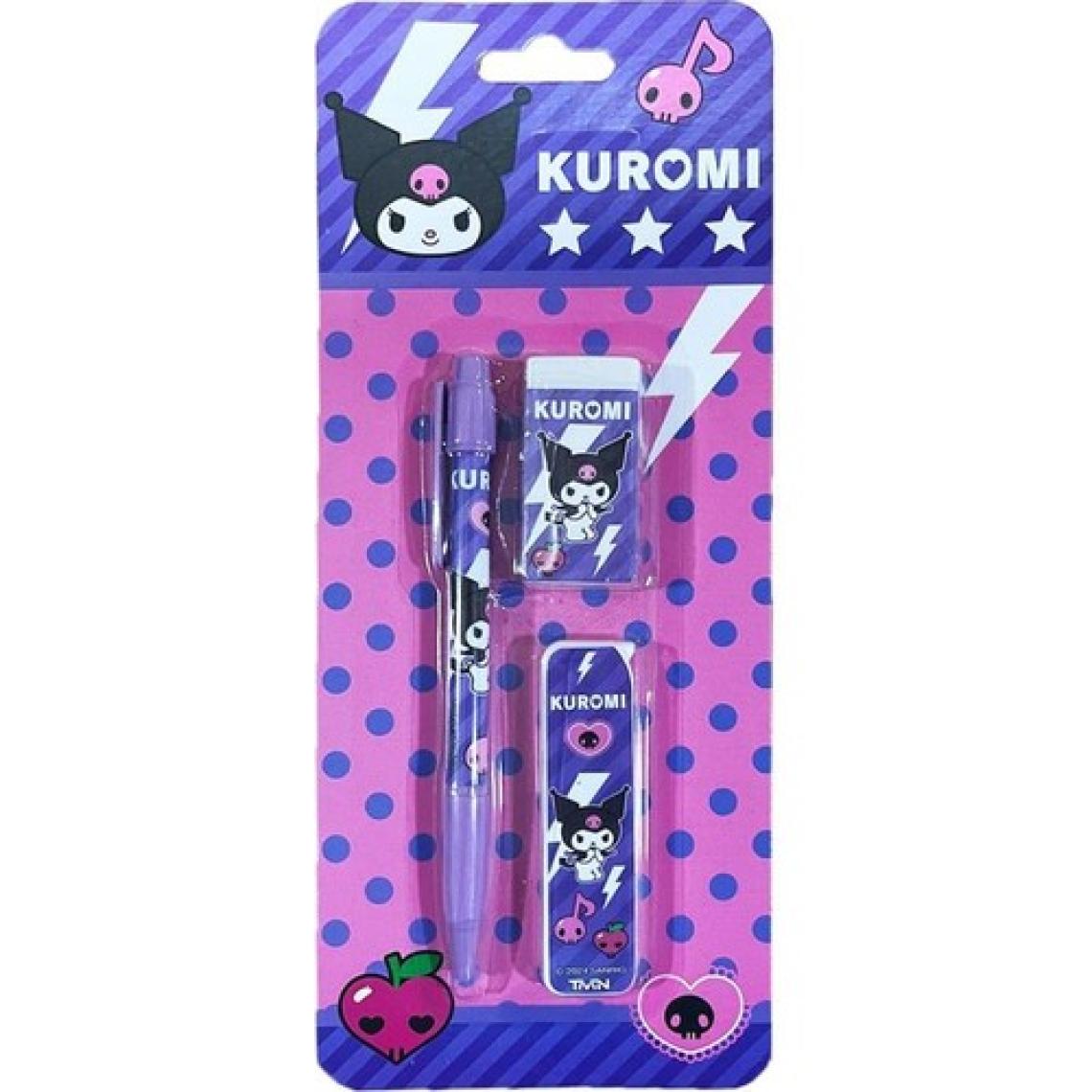 Kuromi Kirtasiye Seti Versatil Kalem 0.5 mm + Silgi + Uç