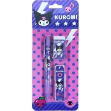 Kuromi Kirtasiye Seti Versatil Kalem 0.5 mm + Silgi + Uç