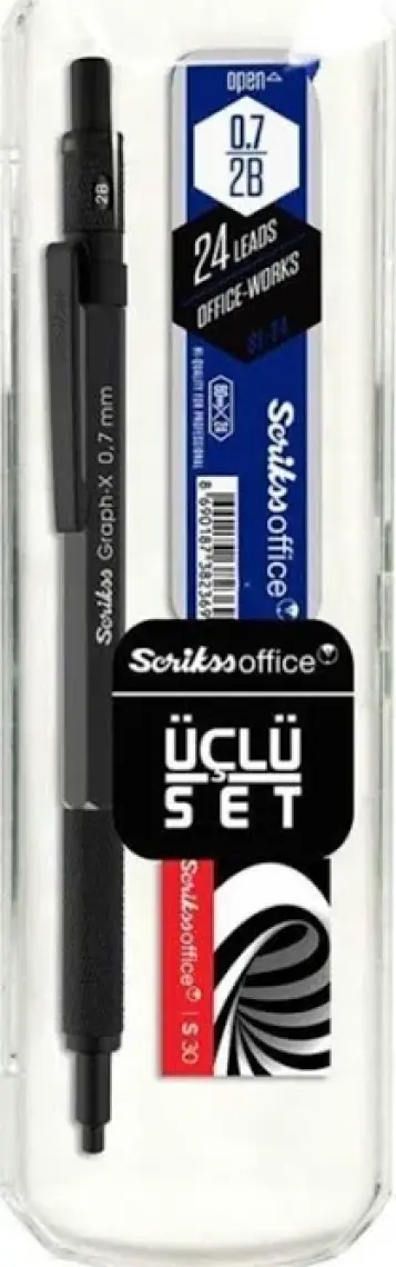 Scrikss Antrasit Graph-x 0.7 mm Kalem Silgi Uç Seti