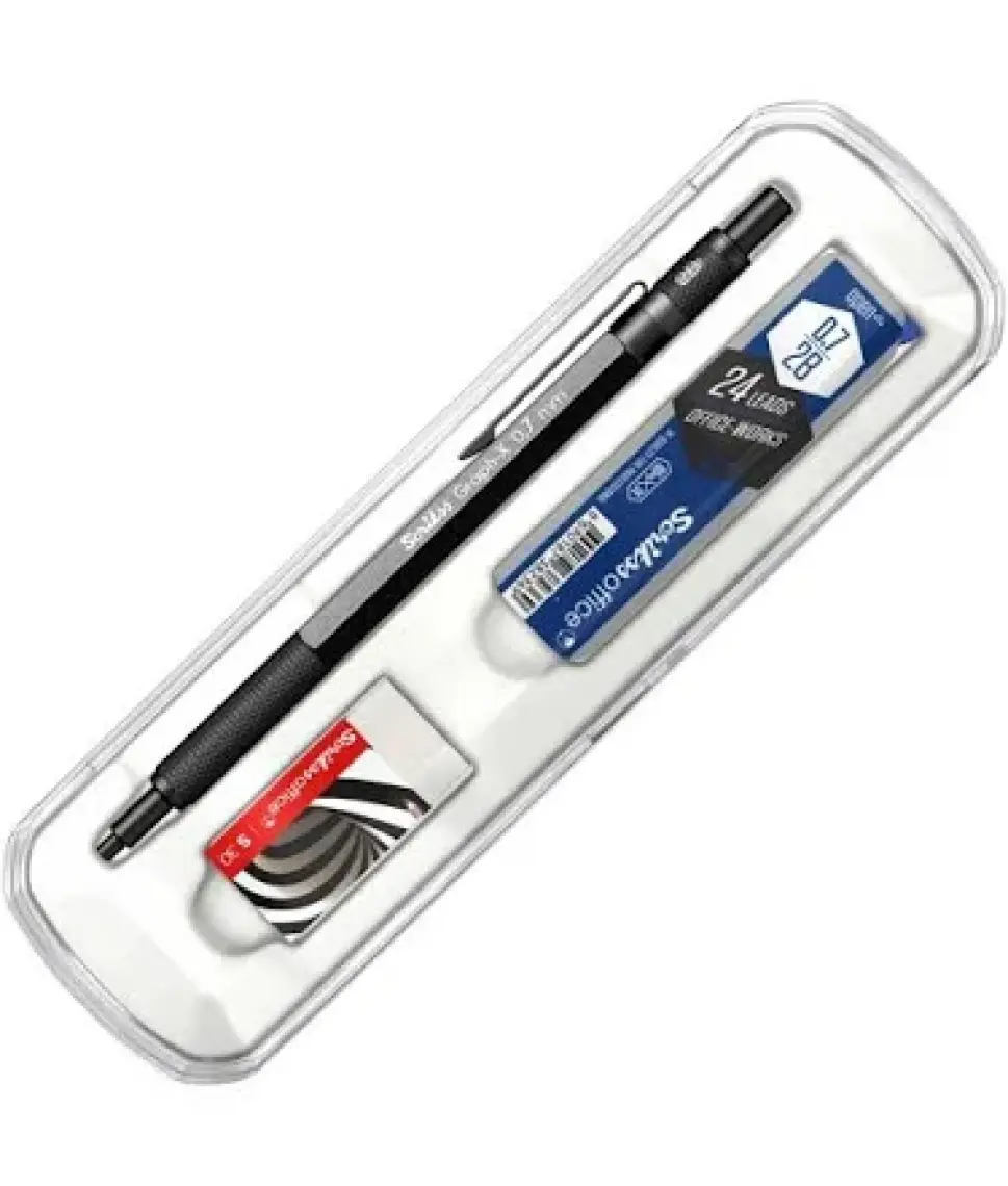 Scrikss Antrasit Graph-x 0.7 mm Kalem Silgi Uç Seti