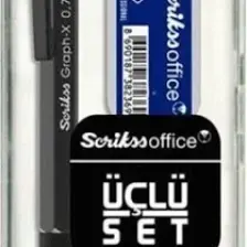 Scrikss Antrasit Graph-x 0.7 mm Kalem Silgi Uç Seti