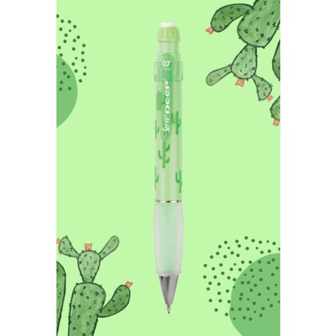 Serve Deep Doğa Teması Kaktüs Desenli Elma Yeşili 0.7 mm Versatil Kalem