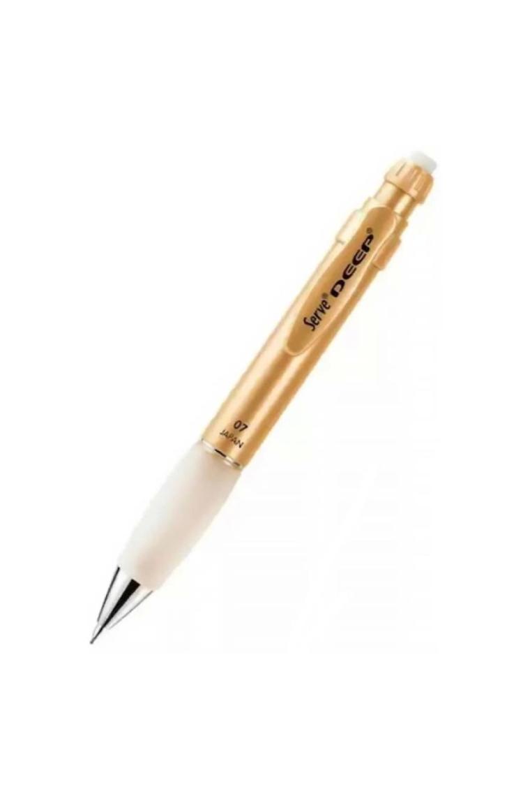 Deep Mekanik Kurşun Kalem 0.7mm Metalik Asil Altın